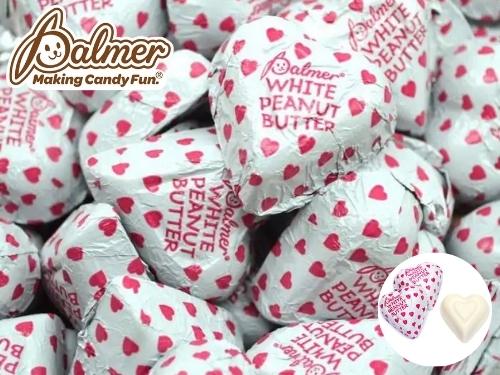 Palmer White Chocolate Flavored Peanut Butter Hearts 1lb